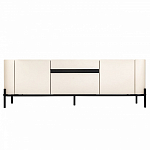 ТВ-тумба белая с чёрной столешницей с 2-мя дверками и ящиком San Marco варинант исполнения - 3 | Loft Concept в Липецке