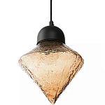 Подвесной светильник с янтарным рельефным плафоном Lamp with Frozen Glass Effect варинант исполнения - 2 | Loft Concept в Липецке