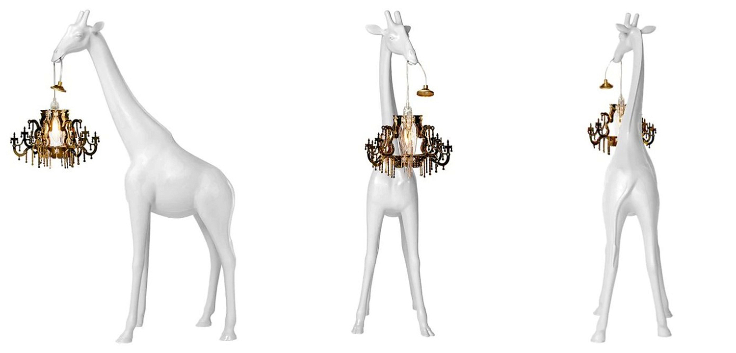 Настольная лампа белый жираф White Giraffe Table Lamp Настольная лампа белый жираф White Giraffe Table Lamp - Loft-Concept в Липецке