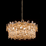 Люстра круглая с декоративными элементами в виде крупных хрустальных цветов Palace Gardens варинант исполнения - 3 | Loft Concept в Липецке