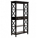 Стеллаж с 4-мя полками и 2-мя ящиками черного цвета из массива березы   варинант исполнения - 1 | Loft Concept в Липецке