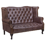 Диван из натуральной кожи на 4-х деревянных ножках из массива бука Thomas Seating brown варинант исполнения - 1 | Loft Concept в Липецке