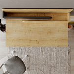 Стол письменный с выдвижным ящиком цвета древесины LEILA WORKING TABLE OAK ANTHRACITE варинант исполнения - 7 | Loft Concept в Липецке