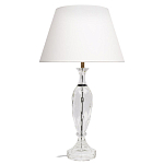 Настольная лампа хрустальная с белым абажуром Diamond Facets варинант исполнения - 1 | Loft Concept в Липецке