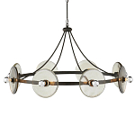 Люстра круглая с литыми стеклянными дисками Olympe Glass Chandelier варинант исполнения - 1 | Loft Concept в Липецке