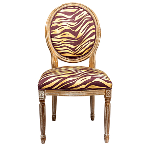 Стул с принтом Зебра Wild animals Red