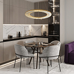 Кольцевая люстра с хрустальным декором Maude Crystal Chandelier варинант исполнения - 5 | Loft Concept в Липецке