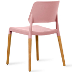 Пластиковый стул на ножках из массива бука Ferret Pink варинант исполнения - 6 | Loft Concept в Липецке