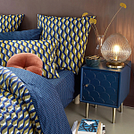 Тумба с одной дверцей Scale Ornament Blue Nightstand варинант исполнения - 5 | Loft Concept в Липецке