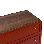 Комод красный из массива бука с 3-мя ящиками Wenge Light варинант исполнения - 4 | Loft Concept в Липецке