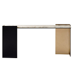 Консоль прямоугольная с основанием чёрного и золотого цвета Wrap варинант исполнения - 1 | Loft Concept в Липецке