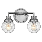 Бра для ванных комнат с прозрачным шарообразным плафоном из стекла с пузырьками на круглом основании Hinkley варинант исполнения - 16 | Loft Concept в Липецке