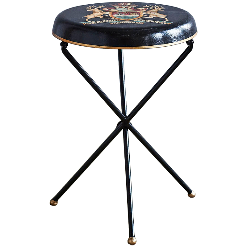 Круглый приставной столик складной Heraldry Chinoiserie Collection Side table Черный Мульти Круглый приставной столик складной Heraldry Chinoiserie Collection Side table Черный Мульти в Липецке | Loft Concept