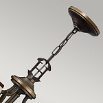 Люстра бронзового цвета с бежевыми абажурами из органзы в классическом стиле Hinkley варинант исполнения - 10 | Loft Concept в Липецке