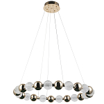Светодиодная кольцевая люстра Crystal Globule Chrome Chandelier Gold варинант исполнения - 4 | Loft Concept в Липецке
