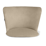 Барный стул со спинкой на 4-х коричневых ножках Бежевый Велюр Ava Charm варинант исполнения - 3 | Loft Concept в Липецке