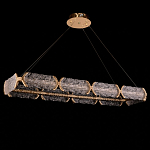 Люстра прямоугольная с текстурным природным рисунком IceFlame варинант исполнения - 2 | Loft Concept в Липецке