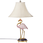 Настольная лампа с абажуром Розовый Фламинго Porcelain Flamingo Lamp варинант исполнения - 6 | Loft Concept в Липецке