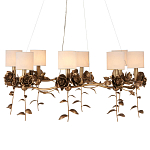 Люстра с каркасом в виде цветков розы и тканевыми абажурами Flowers and Fox Roses варинант исполнения - 1 | Loft Concept в Липецке