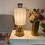 Настольная лампа в виде фонаря с белым фактурным абажуром Echoes of Light варинант исполнения - 5 | Loft Concept в Липецке