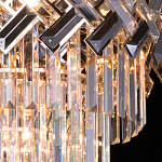 Люстра многоярусная с переплетенными металлическими элементами черного и золотого цвета и прозрачными хрустальными подвесками Empire Chandelier Crystal варинант исполнения - 5 | Loft Concept в Липецке