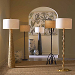 Торшер с цилиндрическим тканевым абажуром на каркасе волнистой формы Rotation варинант исполнения - 4 | Loft Concept в Липецке