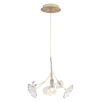 Подвесной светильник с белыми и прозрачными цветочными лепестками Wintery flovers варинант исполнения - 2 | Loft Concept в Липецке