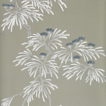 Обои ручная роспись Silk Tree Special Colourway on Pale Grey dyed silk варинант исполнения - 1 | Loft Concept в Липецке