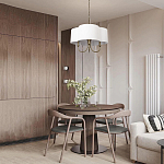 Люстра с белым текстильным абажуром Vitorino  варинант исполнения - 6 | Loft Concept в Липецке