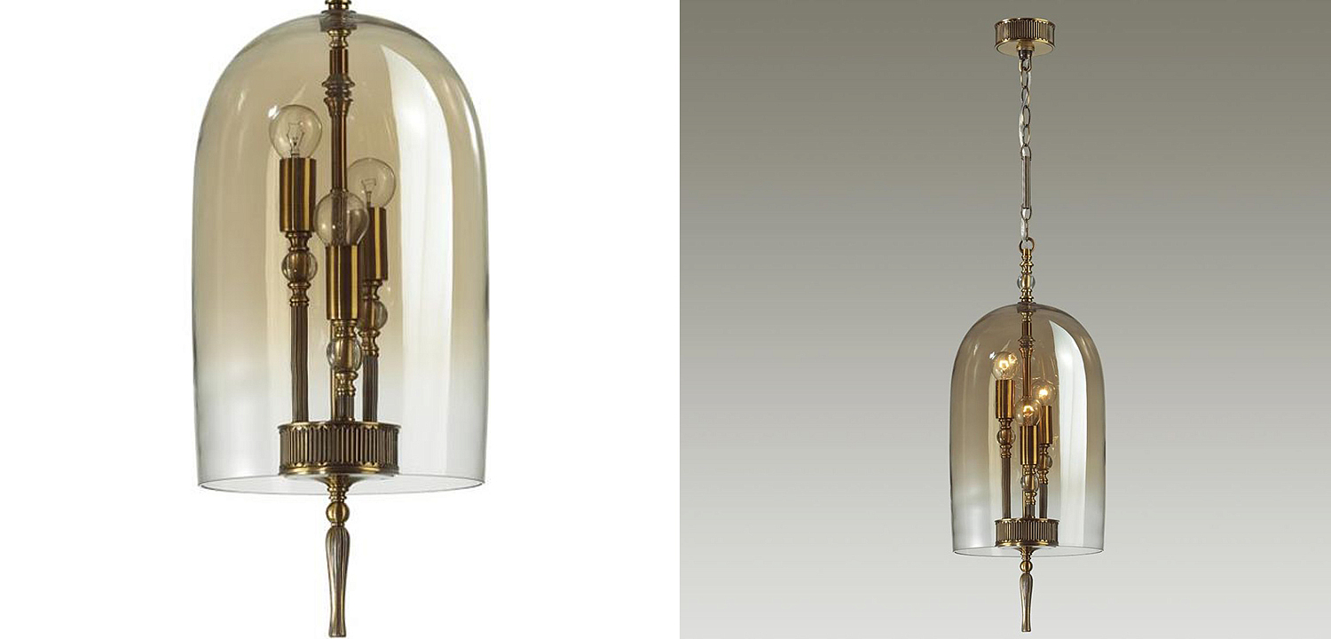 Подвесной светильник Glass Dome Bronze 24 Подвесной светильник Glass Dome Bronze 24 - Loft-Concept в Липецке