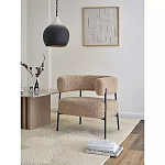 Кресло полукруглое мягкое с буклированной обивкой Armchair with Boucle Upholstery варинант исполнения - 9 | Loft Concept в Липецке
