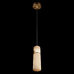 Подвесной светильник с цилиндрическим плафоном из белого алебастра Cryptocrystalline Stone варинант исполнения - 4 | Loft Concept в Липецке