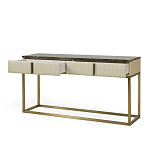 Консоль прямоугольная на золотом каркасе с 2-мя ящиками Warwick варинант исполнения - 2 | Loft Concept в Липецке