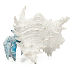 Статуэтка голубой рак с белой раковиной Marine Accessories варинант исполнения - 4 | Loft Concept в Липецке