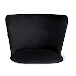 Барный стул со спинкой на 4-х коричневых ножках Черный Велюр Ava Charm варинант исполнения - 3 | Loft Concept в Липецке