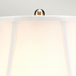 Настольная лампа с фарфоровым основанием с декоративным орнаментом и белым абажуром на темной круглой подставке Elstead Lighting варинант исполнения - 2 | Loft Concept в Липецке