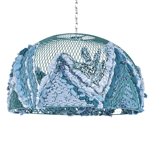 Светильник вязаный природной формы Blue threads