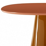 Обеденный стол оранжевый с тонкой столешницей и основанием в виде конуса Viola варинант исполнения - 1 | Loft Concept в Липецке