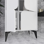 Комод белый с 4-мя дверцами на металлических ножках SPARK MULTIPURPOSE CABINET WHITE варинант исполнения - 12 | Loft Concept в Липецке