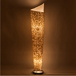 Торшер из перламутра на металлическом каркасе Indonesian Spiral варинант исполнения - 2 | Loft Concept в Липецке