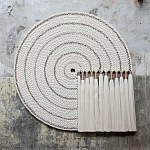 Художественный Гобелен Макраме White Disk Harmony варинант исполнения - 2 | Loft Concept в Липецке