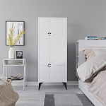 Комод белый с 4-мя дверцами на металлических ножках SPARK MULTIPURPOSE CABINET WHITE варинант исполнения - 1 | Loft Concept в Липецке