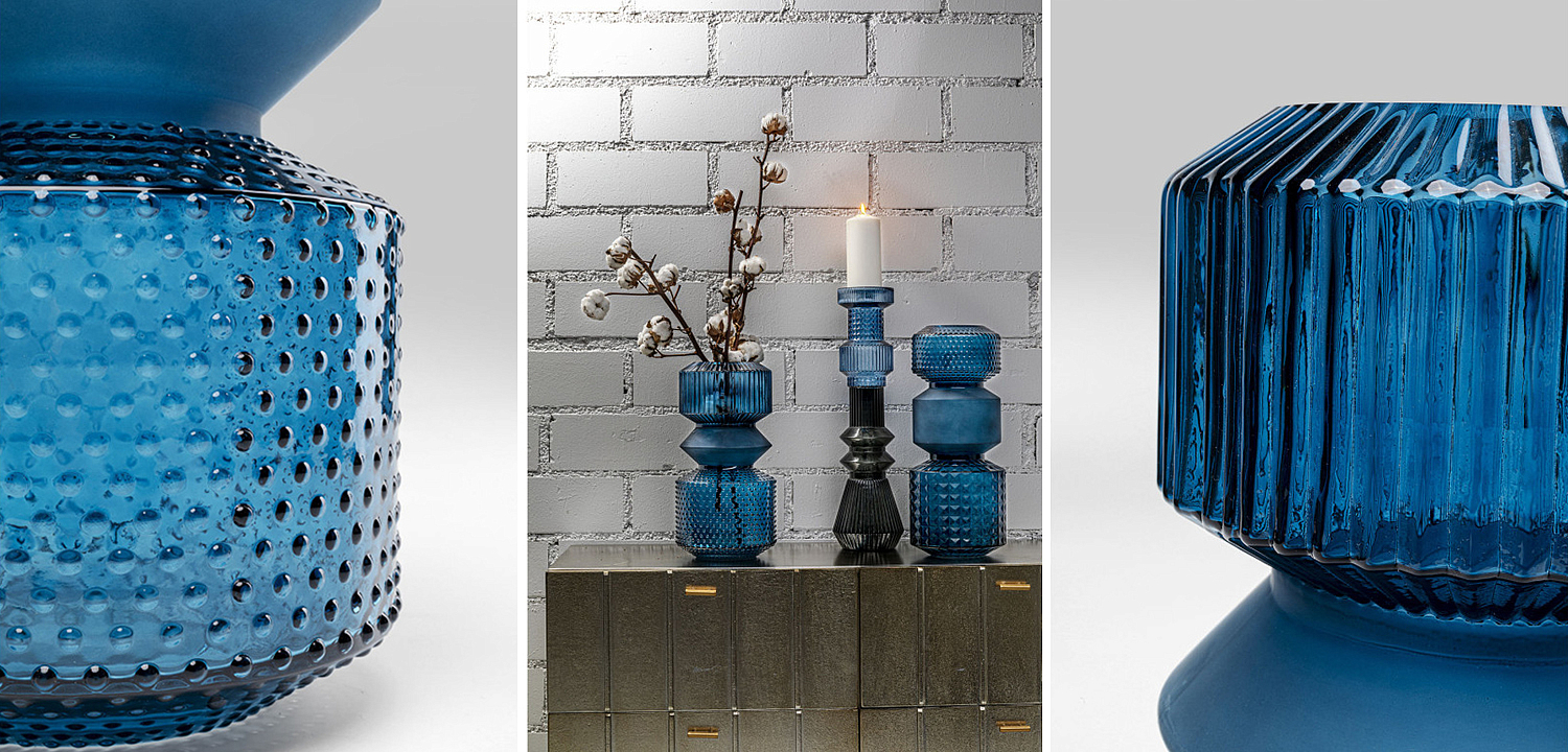 Ваза Geometric Blue Glass Vase 36 Ваза Geometric Blue Glass Vase 36 - Loft-Concept в Липецке