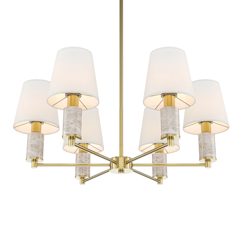 Люстра подвесная Lira Латунь Серый Белый в Липецке | Loft Concept 