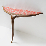 Дизайнерская консоль деревянная на одной ножке Poltronova Gallino Connsole Table варинант исполнения - 3 | Loft Concept в Липецке