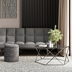 Пуф Three Gray в ткани букле серого цвета варинант исполнения - 3 | Loft Concept в Липецке