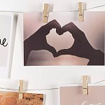 Рамка для фото с подсветкой c 6-ю деревянными прищепками в комплекте Photo Backlight варинант исполнения - 4 | Loft Concept в Липецке