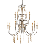 Люстра с состаренными резными элементами Big Graceful Profile варинант исполнения - 4 | Loft Concept в Липецке