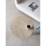 Столик приставной с круглой столешницей Textured Cream Table варинант исполнения - 5 | Loft Concept в Липецке