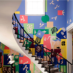 Обои ручная роспись в стиле Арт-деко Jazz Special Colourway on dyed silk with embroidery варинант исполнения - 3 | Loft Concept в Липецке